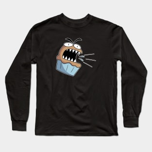 Angry Cute Muffin Long Sleeve T-Shirt